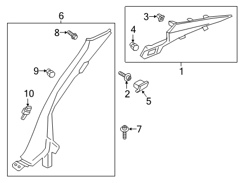 2019 Lincoln Continental Interior Trim - Quarter Panels Diagram