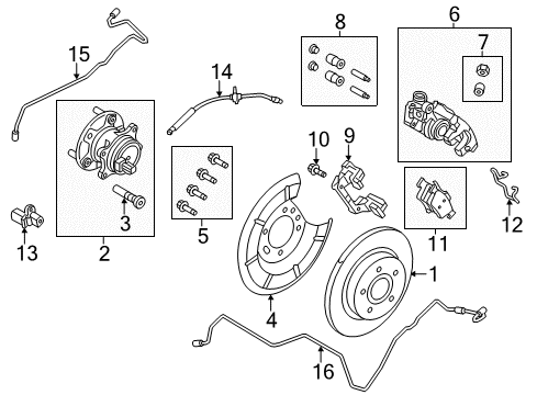 2017 Ford C-Max Rear Brakes Diagram