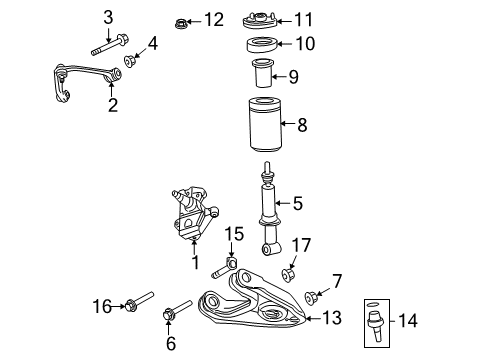 2008 Ford F-150 Front Suspension, Control Arm, Stabilizer Bar Diagram 1 - Thumbnail