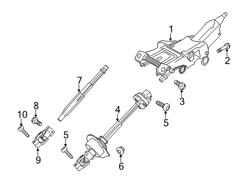 2022 Ford Mustang Steering Column Diagram for GR3Z-3C529-J
