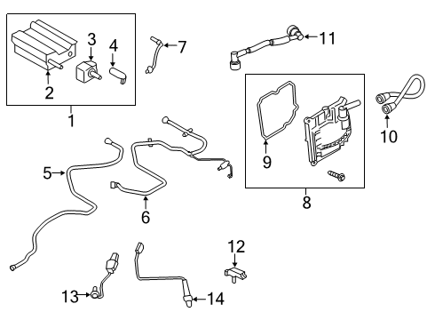2020 Ford Edge Emission Components Diagram 1 - Thumbnail