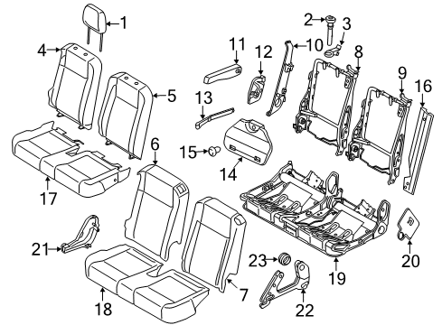 2017 Ford Transit-350 Second Row Seats Diagram 3 - Thumbnail