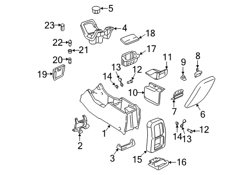 2005 Ford Expedition Floor Console Diagram