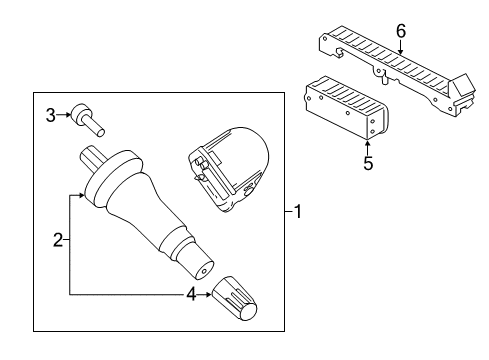 2017 Ford F-350 Super Duty TPMS Sensor Diagram for F2GZ-1A189-G