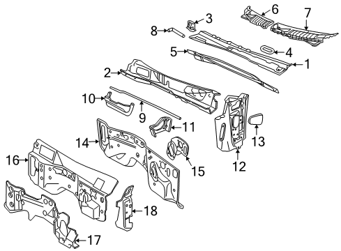 2007 Mercury Mountaineer Cowl Diagram