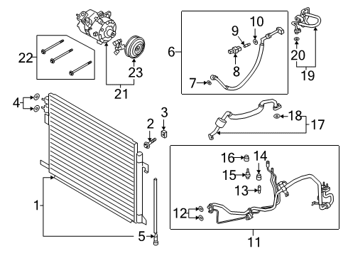 2023 Ford Explorer Condenser, Compressor & Lines Diagram 2 - Thumbnail