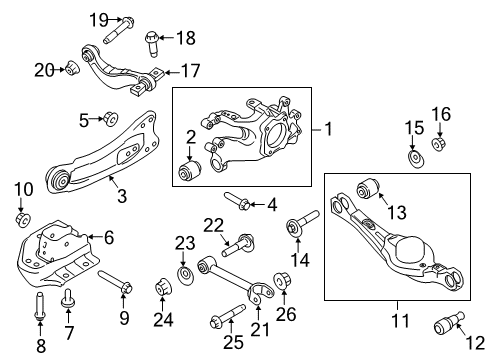 2013 Lincoln MKX Lower Control Arm Outer Bushing Diagram for BT4Z-5A638-A