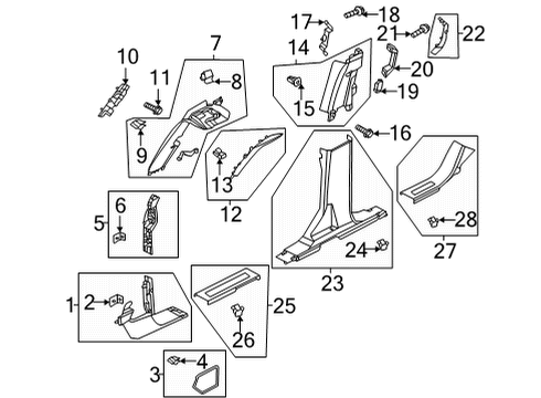 2022 Ford Bronco Interior Trim - Pillars Diagram 2 - Thumbnail