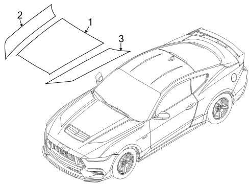 2024 Ford Mustang Stripe Tape Diagram 4 - Thumbnail