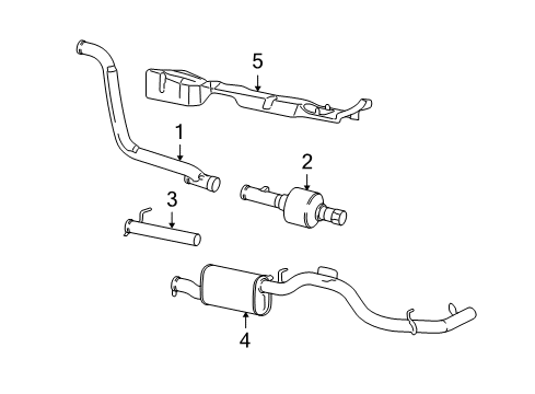 2005 Ford Excursion Exhaust Components Diagram 2 - Thumbnail