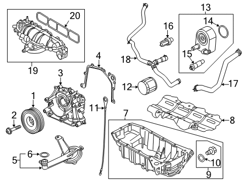 2018 Ford Fiesta Engine Parts & Mounts, Timing, Lubrication System Diagram 2 - Thumbnail