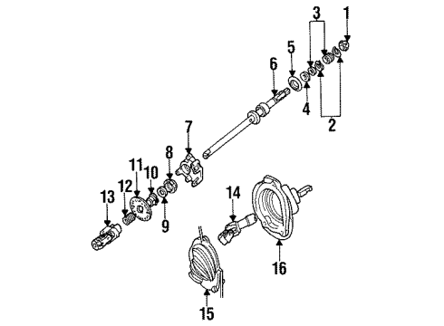1993 Mercury Sable Shaft & Internal Components Diagram