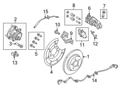 2018 Ford Focus Hub Assembly Diagram for BV6Z-1104-R