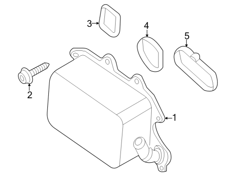 2023 Ford F-250 Super Duty Transmission Cooler Diagram for PC3Z-7869-C