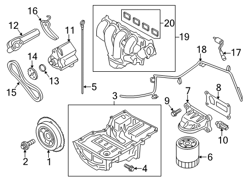 2014 Lincoln MKZ Engine Parts & Mounts, Timing, Lubrication System Diagram 1 - Thumbnail