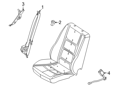 2008 Mercury Milan Front Seat Belts Diagram