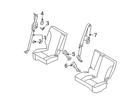 2010 Ford Edge Rear Seat Belts Diagram