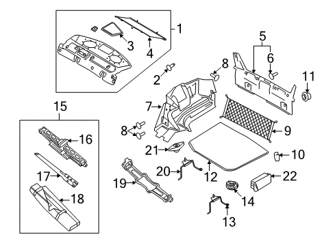 2008 Mercury Sable Interior Trim - Rear Body Diagram