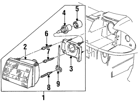 1986 Ford Tempo Bulbs Diagram
