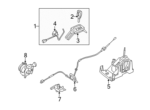 2007 Ford Freestyle Shifter Housing Diagram