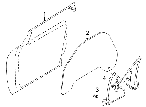 2002 Ford Thunderbird Door & Components, Electrical Diagram 1 - Thumbnail