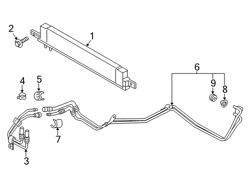 2016 Ford Mustang Cooler Line Clamp Diagram for FR3Z-7C107-A