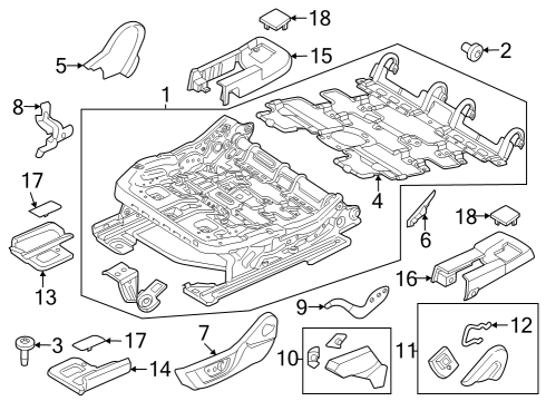 2024 Ford Mustang Lever, Front Driver Side Diagram for FR3Z-6362648-A