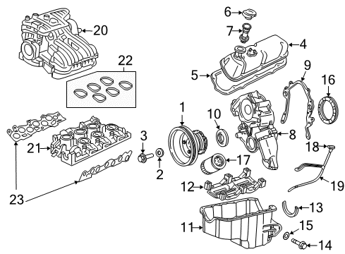 2008 Ford F-150 Engine Parts & Mounts, Timing, Lubrication System Diagram 3 - Thumbnail