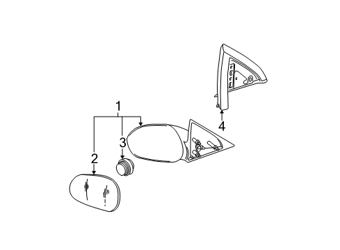 1999 Ford Mustang Outside Mirrors Diagram