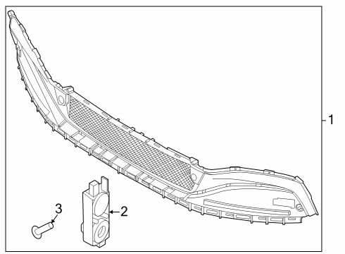 2023 Ford Mustang Mach-E Grille & Components Diagram 2 - Thumbnail