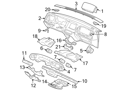 1999 Mercury Grand Marquis Instrument Panel Diagram