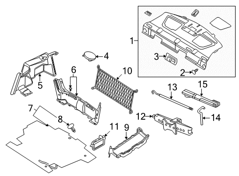 2007 Ford Fusion Interior Trim - Rear Body Diagram
