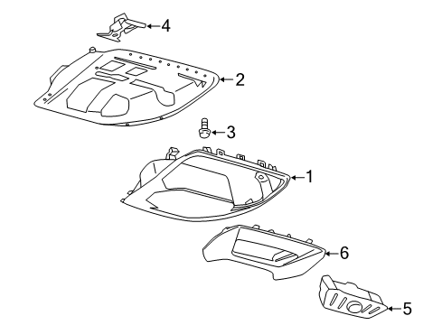2017 Ford C-Max Overhead Console Diagram