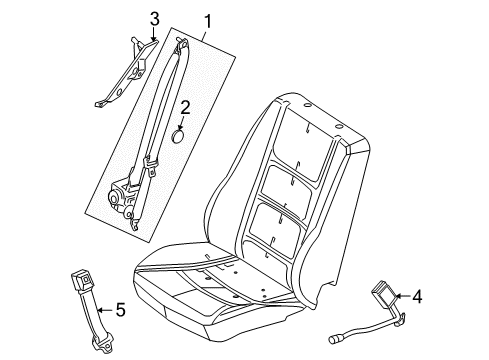 2010 Lincoln MKS Front Seat Belts Diagram