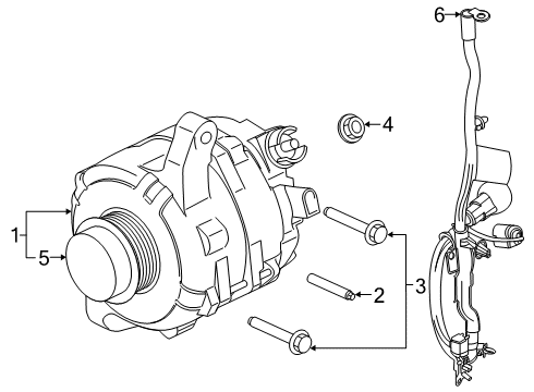 2023 Ford Ranger Alternator Diagram for KB3Z-10346-B