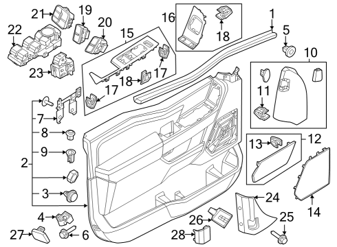 2021 Ford F-150 Seat Switch, Front Passenger Side Diagram for DG9Z-14A701-AQ