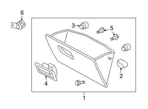 2011 Mercury Mariner Glove Box Diagram 1 - Thumbnail