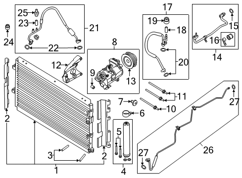 2017 Ford Mustang Compressor Diagram for GR3Z-19703-E