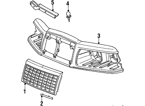 1984 Mercury Cougar Emblem Diagram for E3WY8A223C