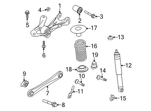 2011 Ford Mustang Bumper, Rear Diagram for BR3Z-5K570-A