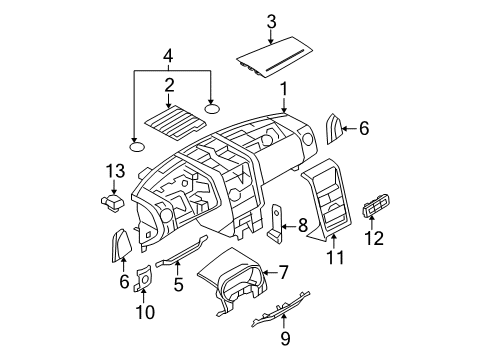 2010 Ford Explorer Instrument Panel Diagram