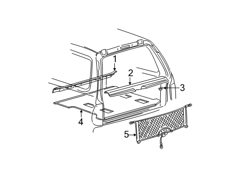 2000 Ford Expedition Interior Trim - Rear Body Diagram