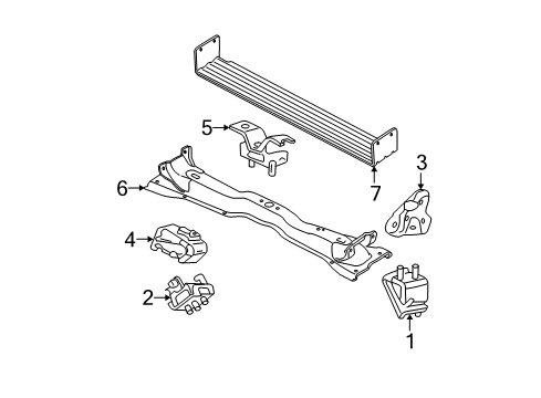 2010 Mercury Mountaineer Engine & Trans Mounting Diagram 2 - Thumbnail