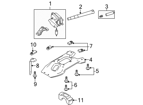 2009 Ford F-250 Super Duty Carrier & Components - Spare Tire Diagram