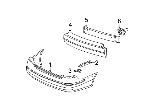 2004 Mercury Sable Bumper Cover Diagram for 4F4Z-17K835-BA