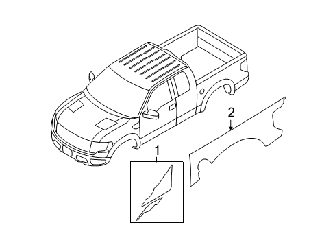 2011 Ford F-150 Decals Diagram 2 - Thumbnail