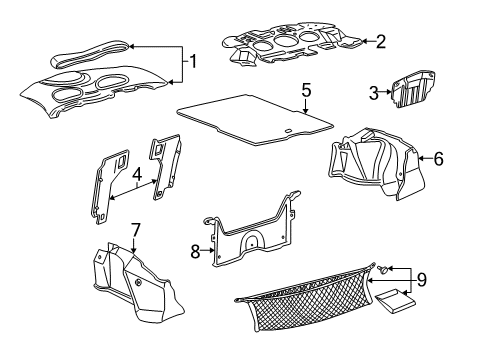 2006 Ford Taurus Interior Trim - Rear Body Diagram