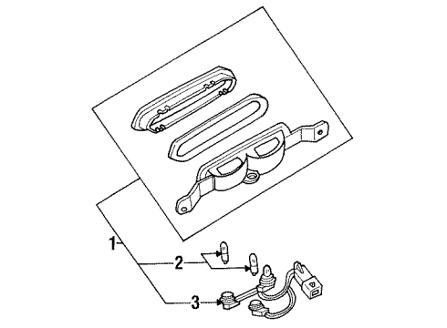 1994 Ford Mustang High Mount Lamps Diagram