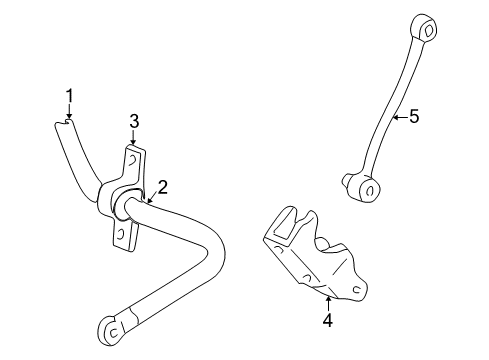 2004 Ford Excursion Rear Suspension Components, Stabilizer Bar Diagram 3 - Thumbnail
