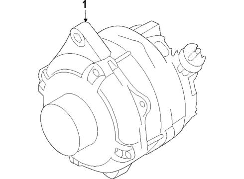2021 Ford Transit-350 HD Alternator, Lower Diagram for LK4Z-10346-B